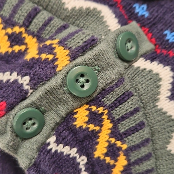 Hanna Andersson Boy's Winter Navy Sweater Button Size 2T 85cm Christmas Holiday - Picture 3 of 4